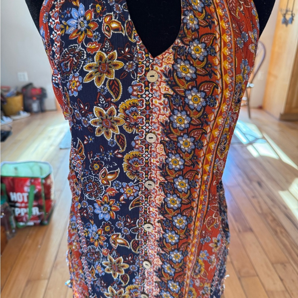 Floral Sleeveless Top - Multicolor